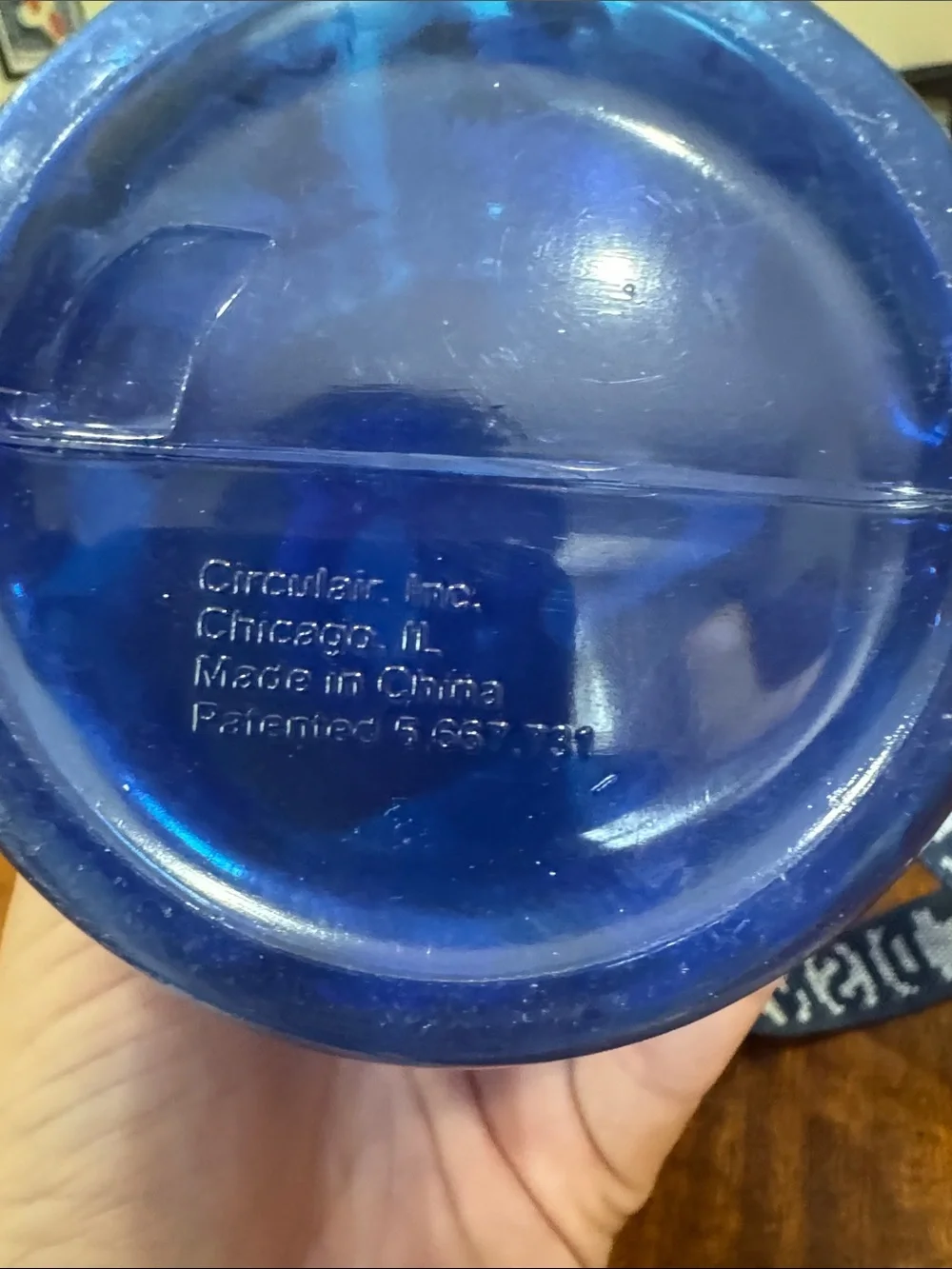 Y2K approx 2006 Walt Disney World Navy Blue Handheld Water Bottle Fan Mister